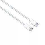 Geniune Apple MQKJ3ZM/A USB-C To USB-C 1m Woven Charging Cable - White