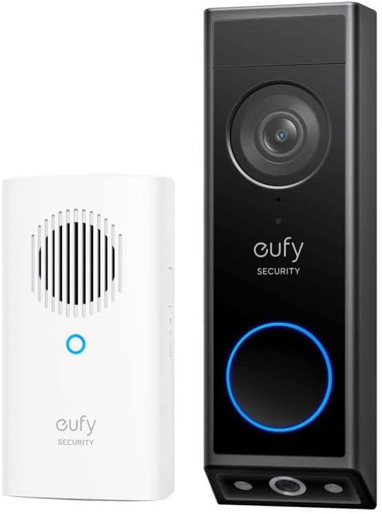 Eufy E340 2K Dual Cameras Home Security Smart Video Doorbell with Chime