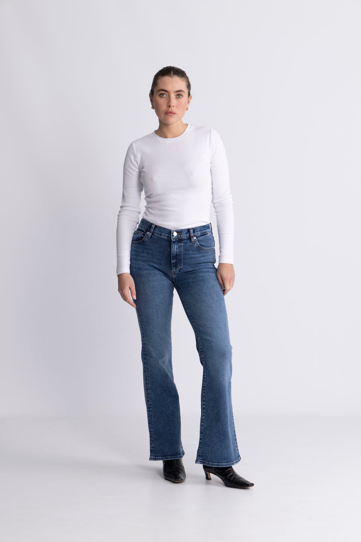 FRAME The Icon Women's High Rise Super Stretch Jeans - Dark Blue - Size 28