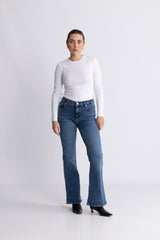 FRAME The Icon Women's High Rise Super Stretch Jeans - Dark Blue - Size 28