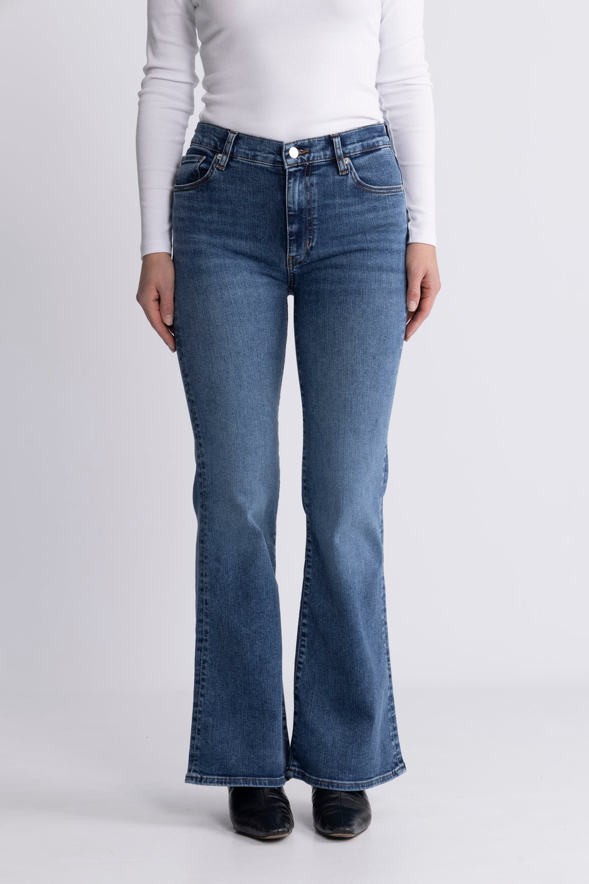 FRAME The Icon Women's High Rise Super Stretch Jeans - Dark Blue - Size 28