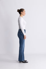 FRAME The Icon Women's High Rise Super Stretch Jeans - Dark Blue - Size 28