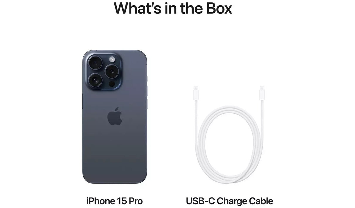 Apple iPhone 15 Pro 128GB SIM-Free 5G Unlocked Smartphone - Blue Titanium