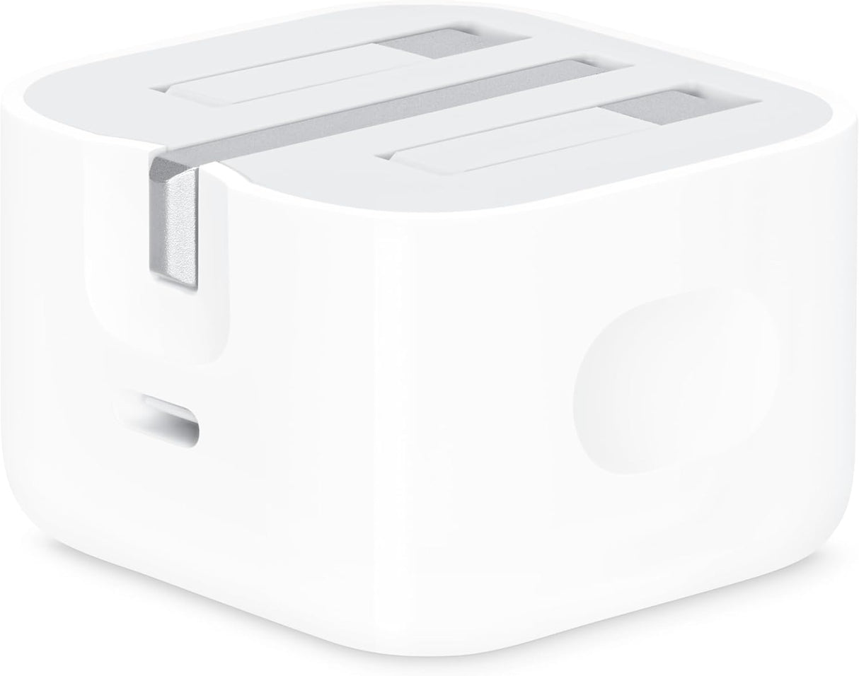 Apple Genuine MUVT3B/A 20W USB-C Power Adapter Foldable UK Plug - White