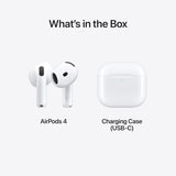 Apple AirPods 4 In-Ear Wireless Bluetooth Earbuds with Charging Case - White