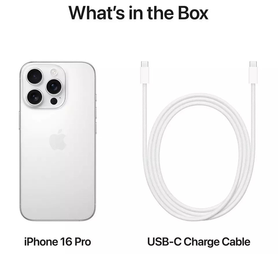 Apple iPhone 16 Pro 5G Smartphone 128GB Unlocked SIM-Free - White Titanium