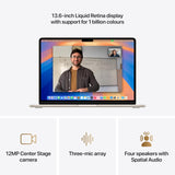 Apple MW0Y3B/A MacBook Air 2025 M4 16GB RAM 256GB 13.6'' Laptop - Starlight