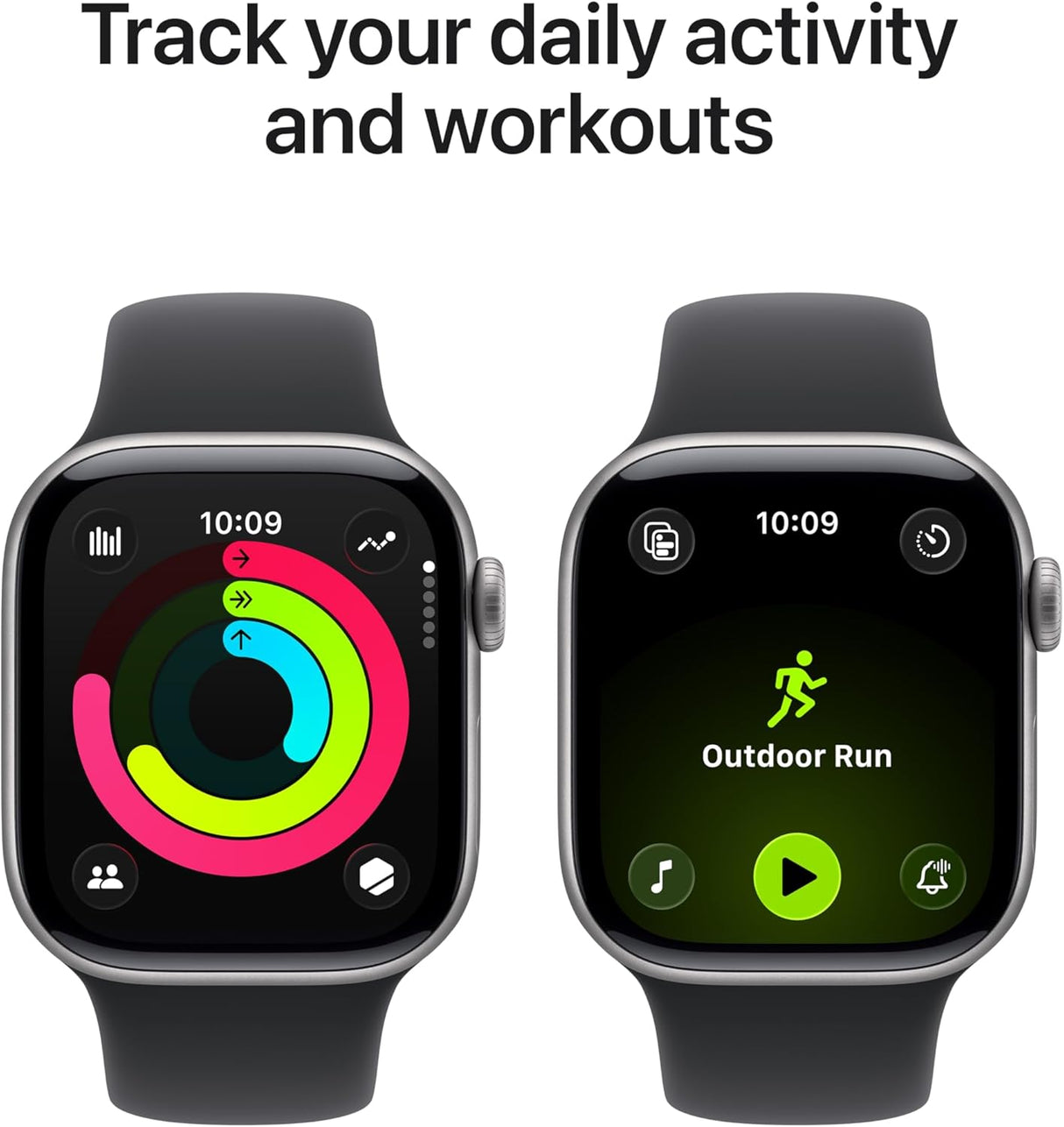 Apple Watch Series 11 42mm GPS Smartwatch - Space Grey/Black Sport Band S/M