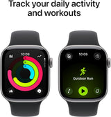 Apple Watch Series 11 42mm GPS Smartwatch - Space Grey/Black Sport Band S/M