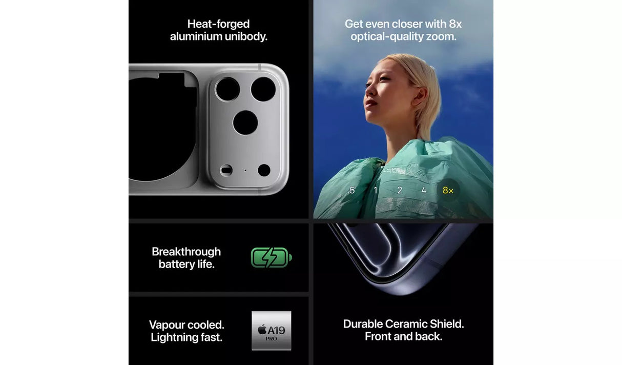 Apple iPhone 17 Pro Max 5G 256GB iOS Smartphone SIM-Free Unlocked - Silver