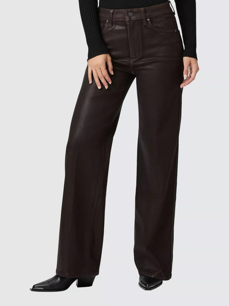PAIGE Sasha Women's Mid Rise Wide Jeans - Chicory Coffee - Size 26/UK 8-10