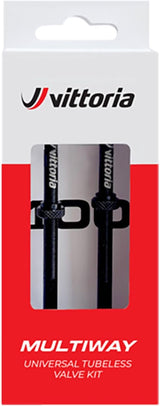 Vittoria Multiway Alloy 80mm Bike Pair Cycling Tubeless Presta Valve - Black
