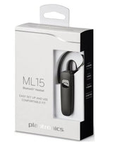 Plantronics ML15 Bluetooth Mono Headset Hands-Free Calls Built-in Mic Black