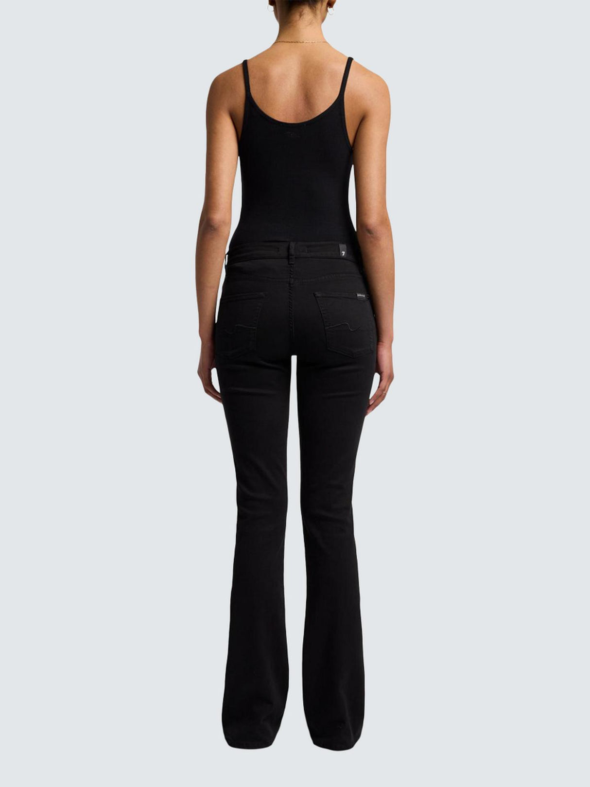 7 For All Mankind Womens B(Air) Bootcut Jeans - Rinsed Black - 32 / UK 14-16