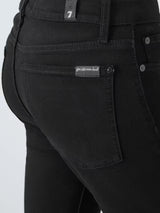 7 For All Mankind Mid Rise Skinny Bair Jeans - Rinsed Black - Size 24/UK 6