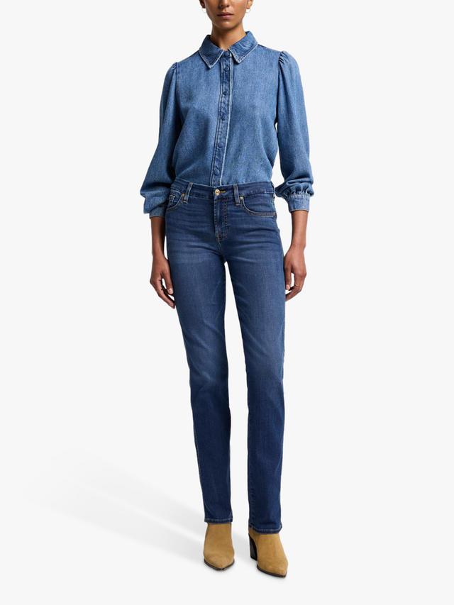 7 For All Mankind Kimmie B(Air) Mid Rise Straight Jeans - Duchess - Size 32