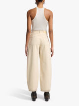 7 For All Mankind Bonnie Curvilinear Wide-Leg Jeans - Sand Beach - Size 28