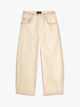 7 For All Mankind Bonnie Curvilinear Mid Rise Wide Jeans - Sand Beach - 29