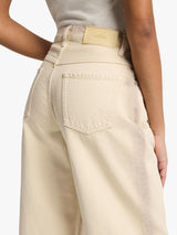 7 For All Mankind Bonnie Curvilinear Mid Rise Wide Jeans - Sand Beach - 29