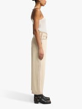 7 For All Mankind Bonnie Curvilinear Mid Rise Wide Jeans - Sand Beach - 29