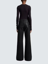 7 For All Mankind Women's Lotta Coated Flared Black Jeans - Size 30/UK 12-14