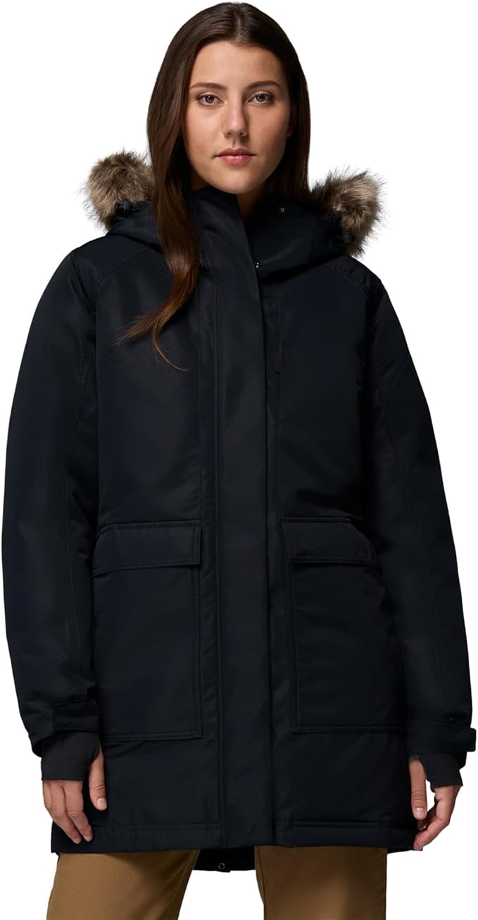 Columbia Women's Little Si II Waterproof Hooded Parka Jacket Black - Medium