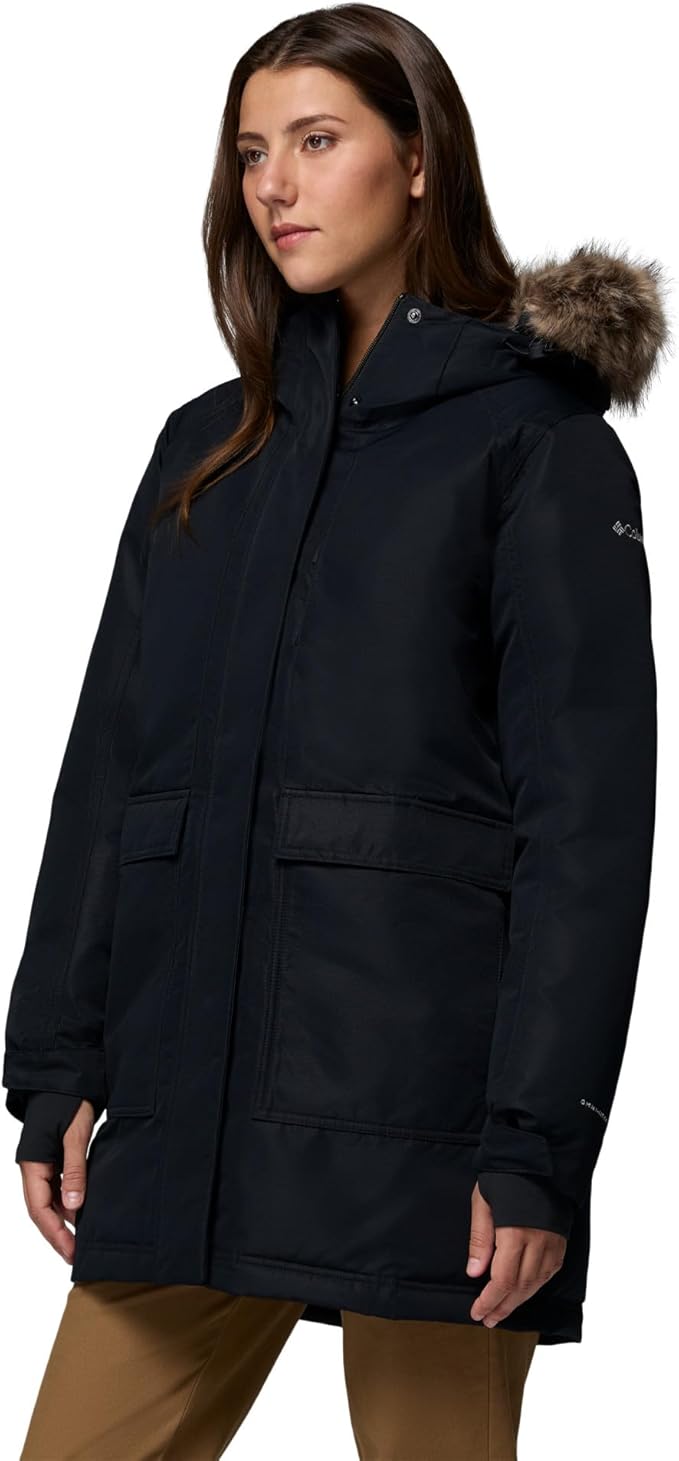 Columbia Women's Little Si II Waterproof Hooded Parka Jacket Black - Medium