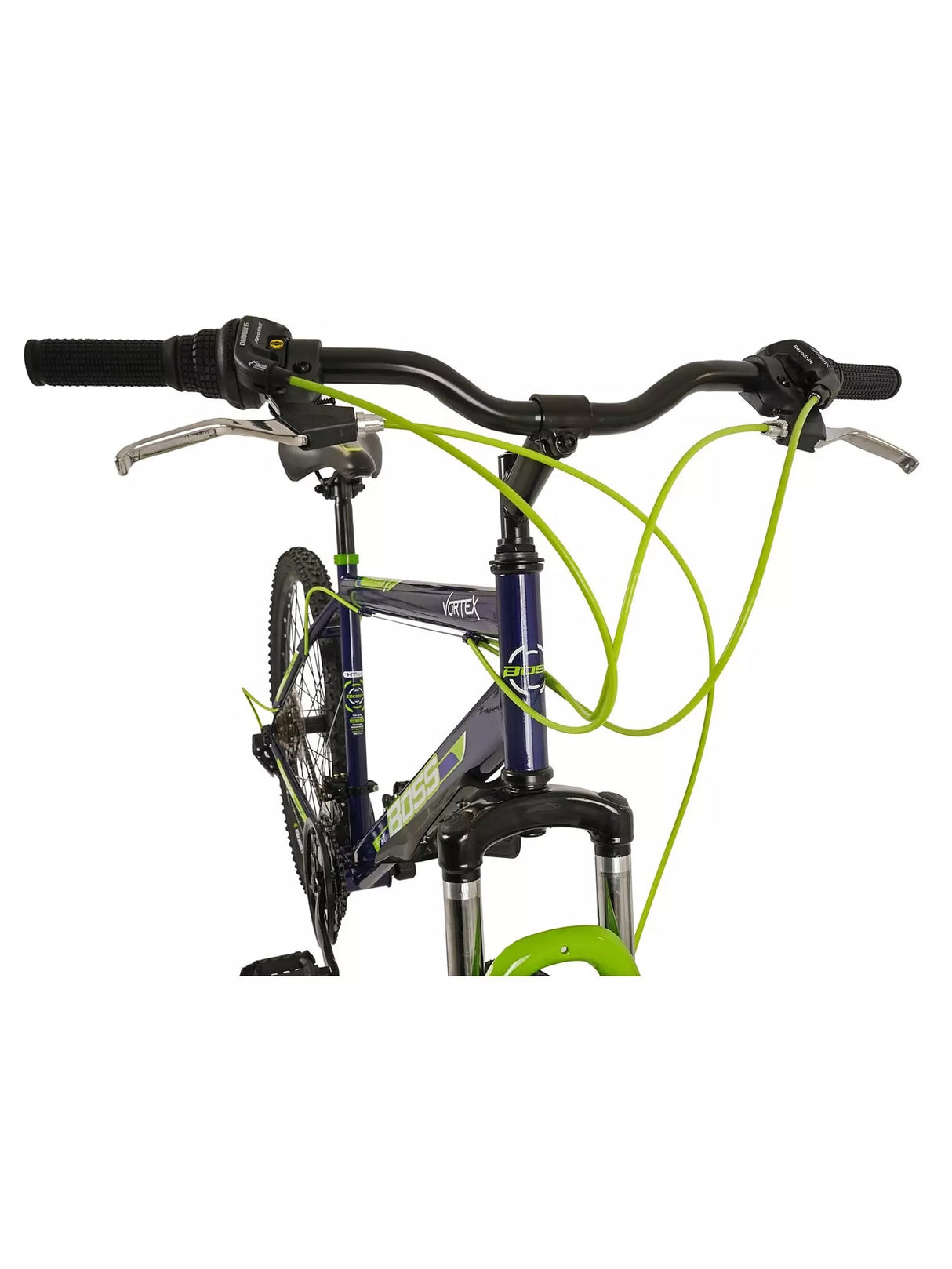 Boss Vortex Mountain Bike 26" Wheels 18 Speed Disc Brakes Mens Blue Medium