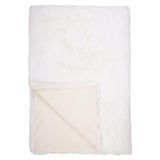 John Lewis Modacrylic Blend Faux Fur Throw Bedspread - White - L200 x W150cm
