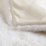 John Lewis Modacrylic Blend Faux Fur Throw Bedspread - White - L200 x W150cm