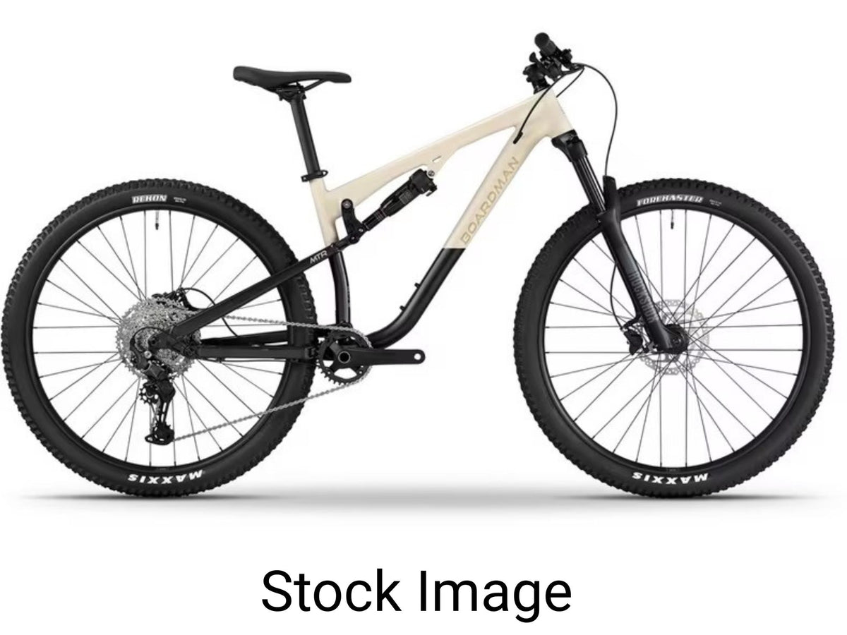 Boardman MTR 8.8 Unisex Full Suspension 29in Mountain Bike Small Cream/Black