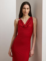Ralph Lauren Elkanah Clasp Detail Womens Sleeveless Maxi Dress Red - UK 14