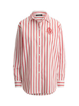 Ralph Lauren Women's Striped Cotton Relaxed Fit Shirt Small Size - Red/White