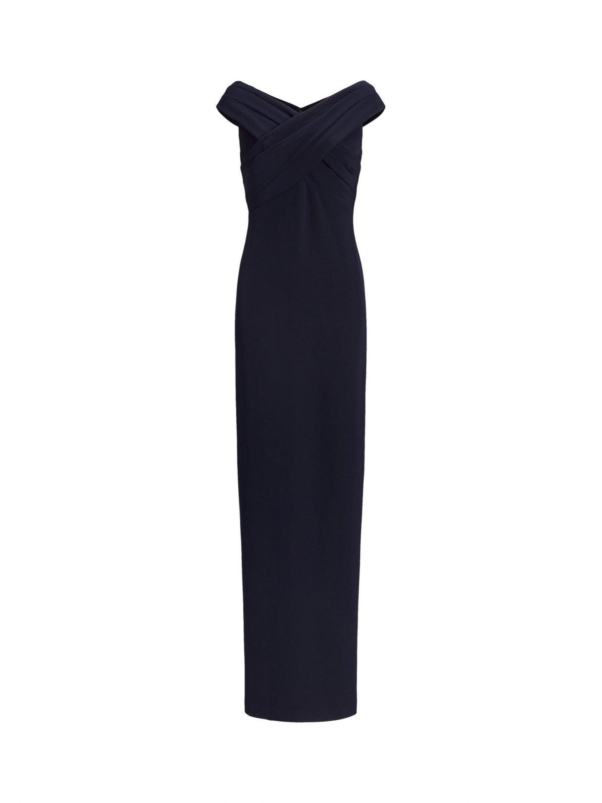 Ralph Lauren Women's Irene Crepe Off Shoulder Dress - Lighthouse Navy Size 8
