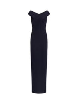 Ralph Lauren Irene Crepe Off Shoulder Maxi Dress - Lighthouse Navy - UK 10