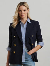 Ralph Lauren Ryen Women's Wool Blend Double Breasted Blazer Navy - Size 6UK