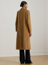 Ralph Lauren Women's Wool Rich Funnel Neck Plain Coat Jacket Camel - Size 18