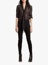 Ralph Lauren Women's Twill Mid Rise Skinny Fit Trousers - Black - UK 10