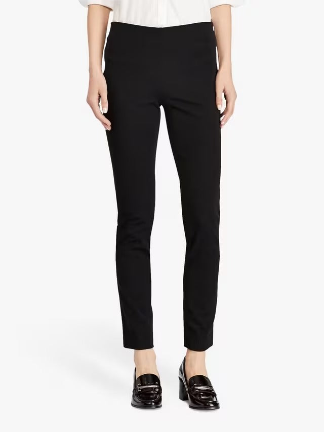 Ralph Lauren Women's Twill Mid Rise Skinny Fit Trousers - Black - UK 10
