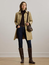 Ralph Lauren Women's Water-Repellent Hooded Balmacaan Coat - Birch Tan - XS