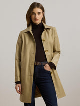 Ralph Lauren Women's Water-Repellent Hooded Balmacaan Coat - Birch Tan - XS
