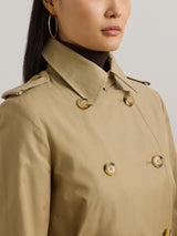 Ralph Lauren Double Breasted Regular Lined Plain Trench Coat - Brown Size XS