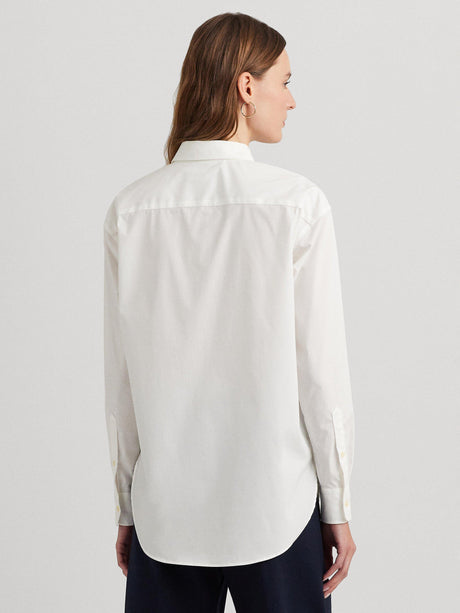Ralph Lauren Women's Kotto Embroidered Logo Shirt - White - Medium