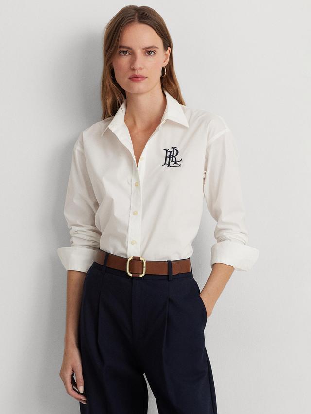 Ralph Lauren Kotto Embroidered Women's Plain Logo Shirt - White - Size XL