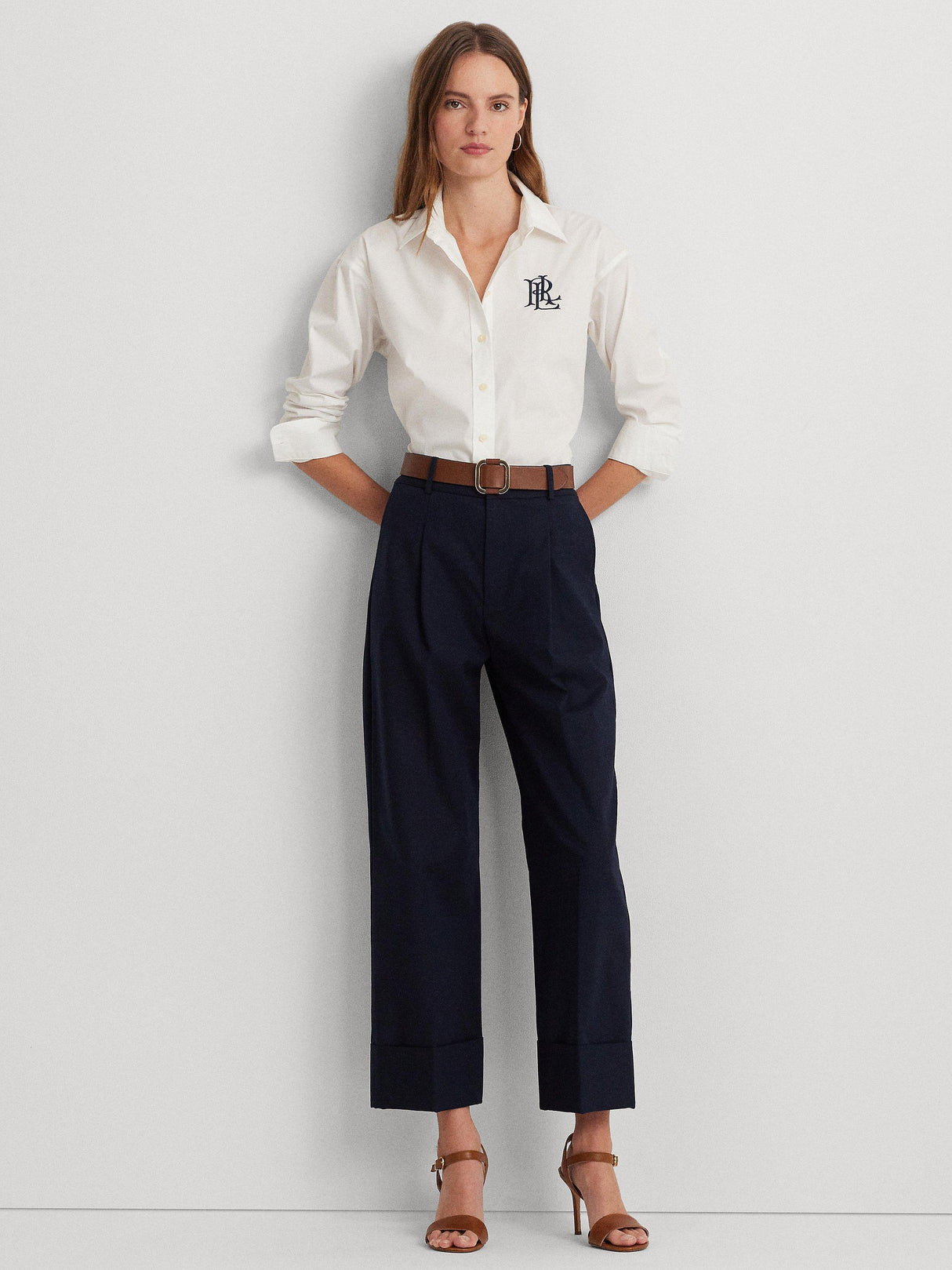 Ralph Lauren Kotto Embroidered Women's Plain Logo Shirt - White - Size XL
