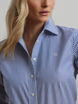 Ralph Lauren Jamelko Women's Stripe Easy Care Shirt - Blue/White - Medium