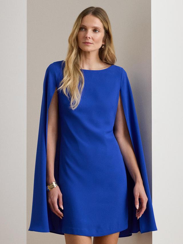 Ralph Lauren Petra Knee Length Plain Cocktail Dress - Royal Blue - Size 12