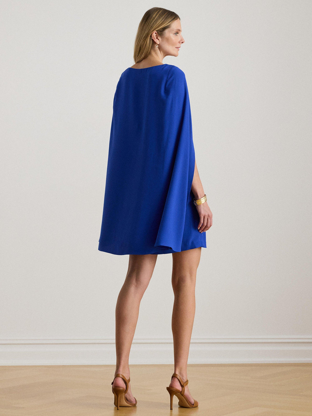 Ralph Lauren Petra Knee Length Plain Cocktail Dress - Royal Blue - Size 12