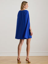 Ralph Lauren Petra Knee Length Plain Cocktail Dress - Royal Blue - Size 12