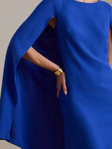 Ralph Lauren Petra Knee Length Plain Cocktail Dress - Royal Blue - Size 12